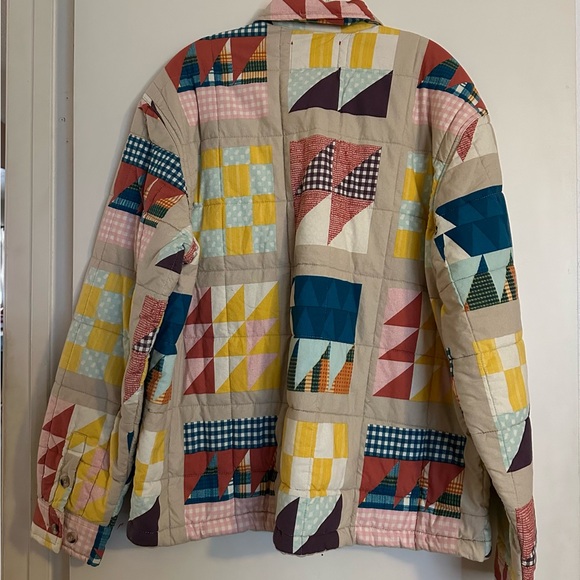 BDG Multicolor Geometric Patchwork Jacket size Large - Picture 4 of 7